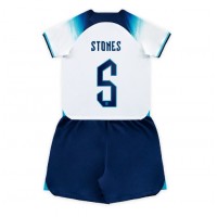 England John Stones #5 Heimtrikotsatz Kinder WM 2022 Kurzarm (+ Kurze Hosen)